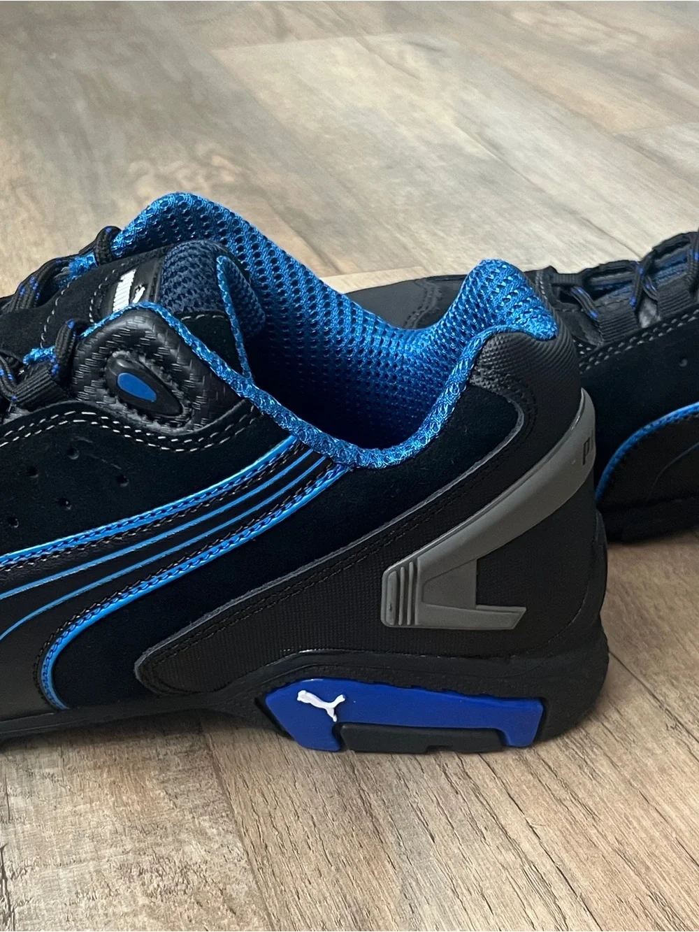 *NEW IN BOX* Puma Rio Low, Black and Blue Men's Safety Work Sneakers